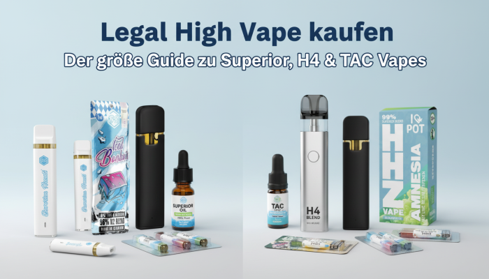 Legal High Vape kaufen – Der große Guide zu Superior, H4 &amp; TAC Vapes - Legal High Vape kaufen – Superior, H4 &amp; TAC Vapes erklärt