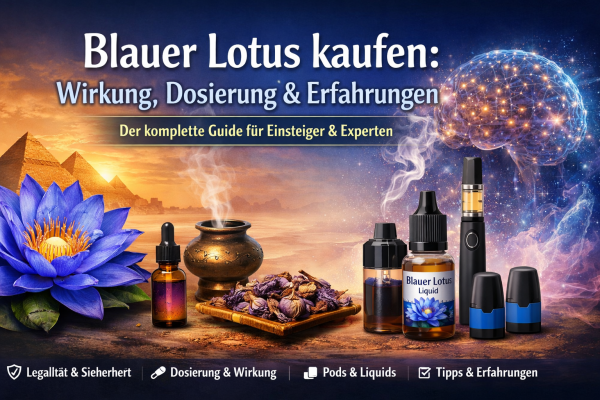 Blauer Lotus kaufen leicht gemacht – Der ultimative Guide zu Wirkung &amp; Qualität - Blauer Lotus kaufen – Alles über Wirkung, Dosierung, Pods &amp; Liquids