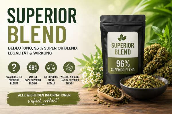 Superior Blend – Bedeutung, Wirkung, 96 % Superior Blend und Legalität erklärt - Superior Blend: Bedeutung, 96 % Superior Blend, Wirkung &amp; Legalität erklärt