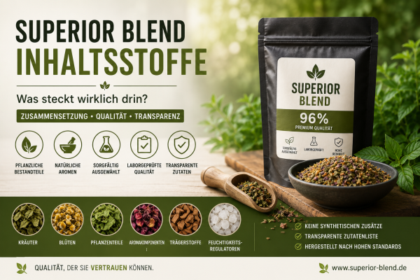 Superior Blend Inhaltsstoffe – Was steckt wirklich drin? - Superior Blend Inhaltsstoffe – Zusammensetzung einfach erklärt