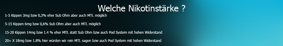 Welche Nikotinstärke sollte mein Liqiud haben? - 