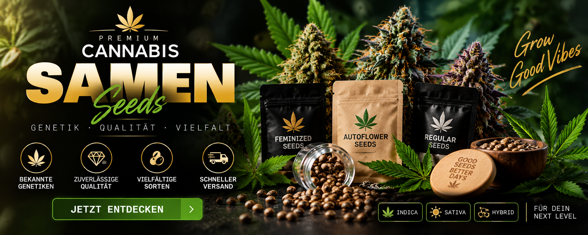 Cannabis Samen und Seeds in verschiedenen Sorten wie...