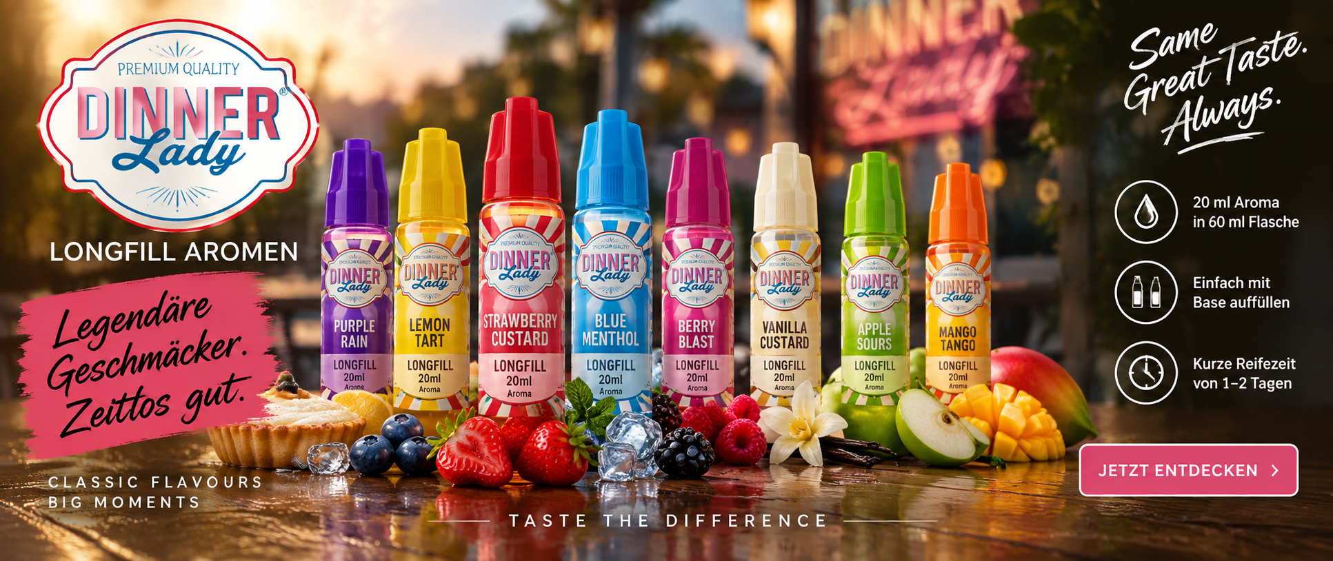 Dinner Lady Longfill Aromen mit 20 ml Aroma in...