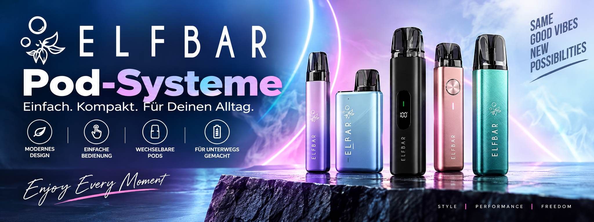 ELFBAR Pod-Systeme mit kompakten Pod Kits und...