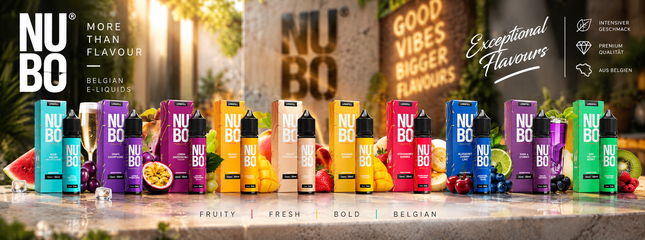 NUBO Aromen verschiedene Geschmacksrichtungen