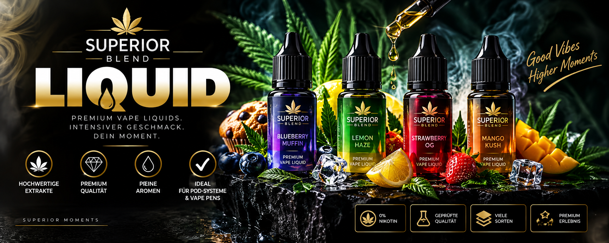 Superior Liquid mit verschiedenen Sorten, intensiven...