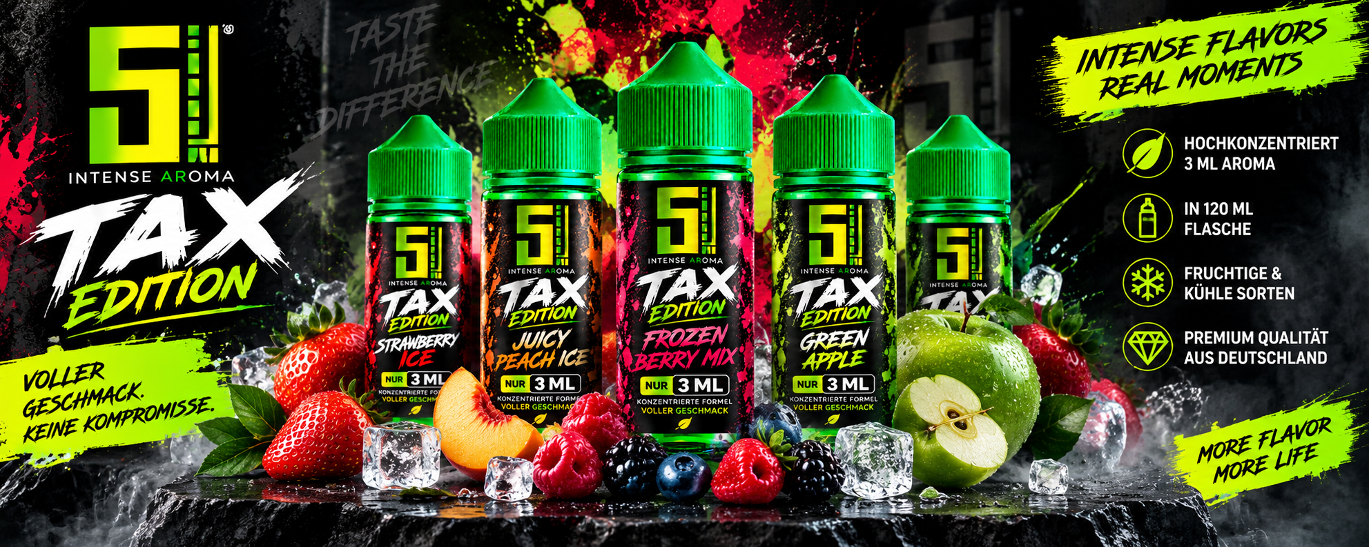 5 EL Tax Edition Longfill Aromen mit 3 ml Aroma in...