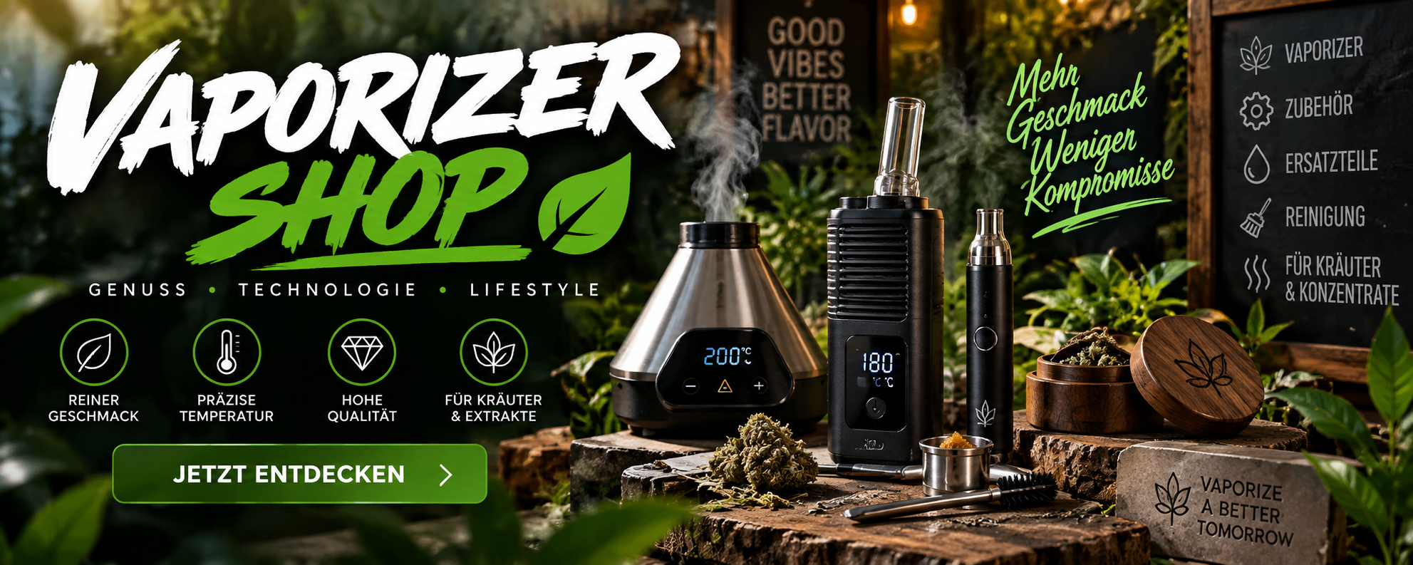 Vaporizer Shop mit Vaporizern für Kräuter und Extrakte...