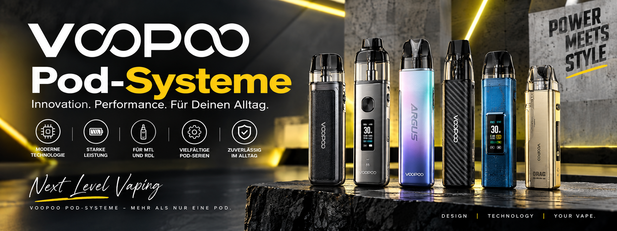 VooPoo Pod-Systeme mit kompakten Pod Kits für MTL und RDL