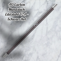 AO Carbon Mundstück Edelstahl V2A - Schwarz Rot
