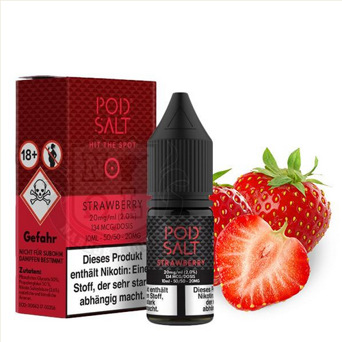 POD SALT Strawberry Nikotinsalz Liquid 10 ml 20mg