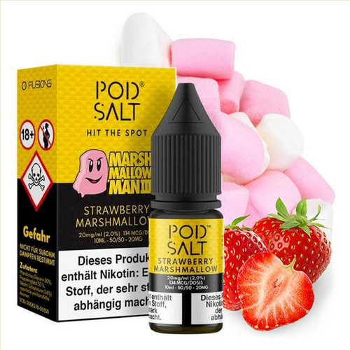 POD SALT FUSION Strawberry Marshmallow Nikotinsalz Liquid 10 ml 20mg