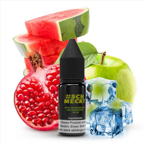 HASHTAG Schmeckt Apfel, Wassermelone und Granatapfel on Ice Nikotinsalz Liquid 10 ml