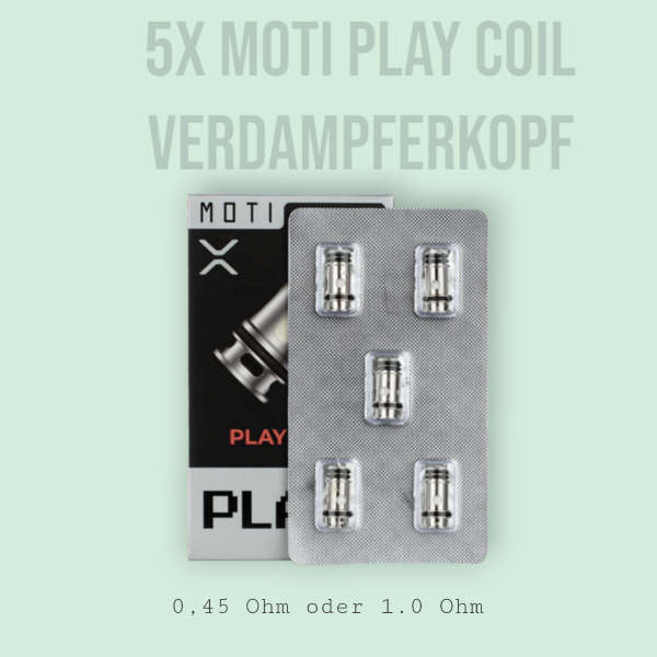 5x MOTI Play Coil Verdampferkopf
