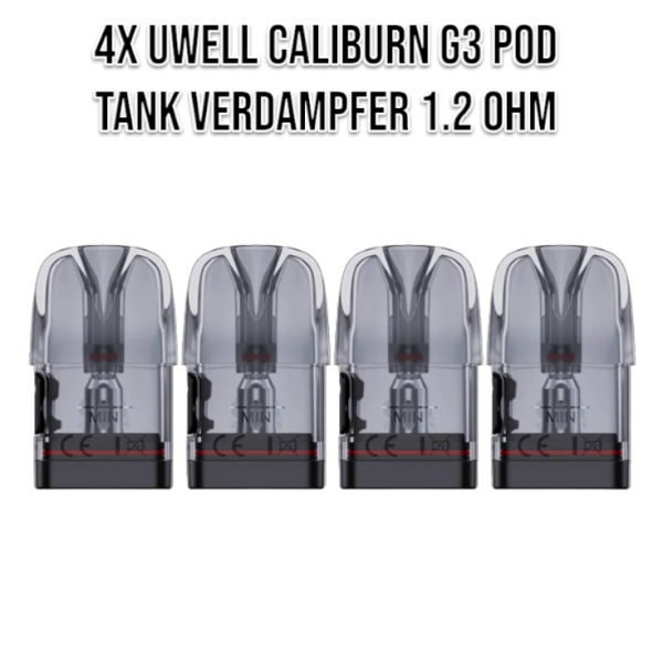 4x Uwell Caliburn G3 Pod Tank Verdampfer 1.2 Ohm