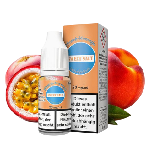 SWEET SALT by Happy Liquid Pfirsich-Maracuja Nikotinsalz Liquid 10 ml  10mg