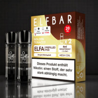 2x Elfbar ELFA CP Prefilled Pod -Golden Tobacco