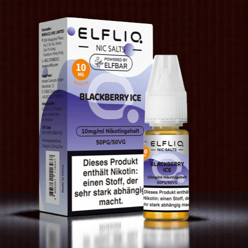 ELFBAR ELFLIQ Blackberry Ice Nikotinsalz Liquid 10 ml Blackberry Ice 10mg