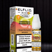 ELFBAR ELFLIQ Lemon Peach Passionfruit Nikotinsalz Liquid...