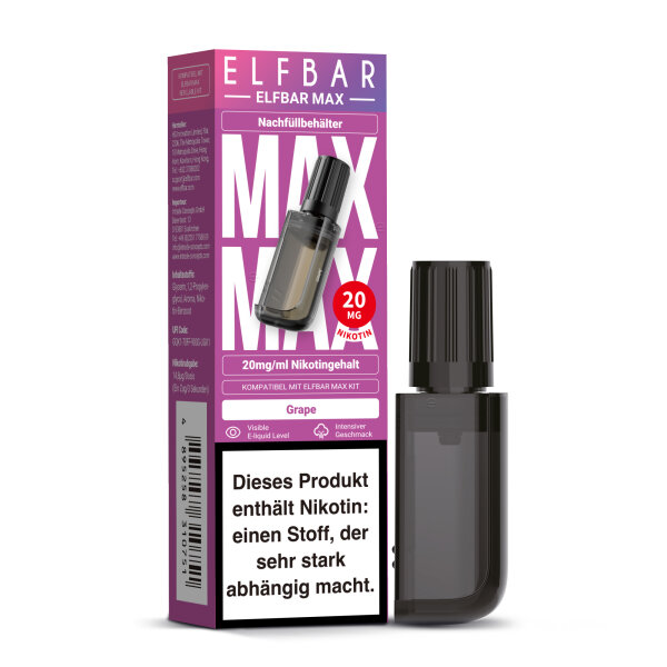 Elfbar Max Nachfüllbehälter Grape- 20mg