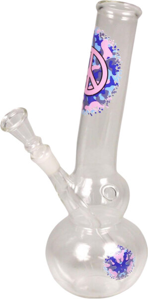 Bong Glas Greenline Peace, 26 cm, Ø 36mm, S 14.5 mm
