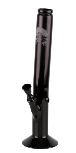 Bong Glas Skull black, H 42cm, Ø 50mm, S 18,8mm
