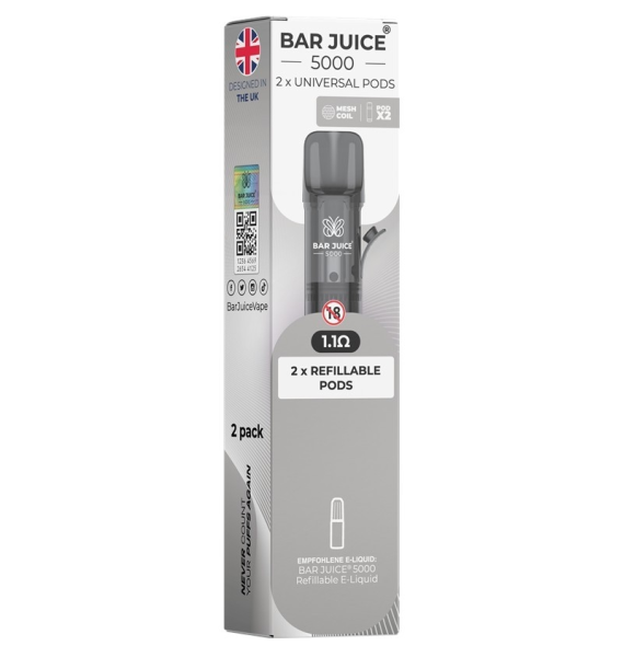 Bar Juice 5000 Prefilled Pods 2ml 2er Refillable Pod 1,1 Ohm