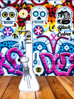 Black Kobra GlasBong gebogen mit konischem Kugel H:22cm...