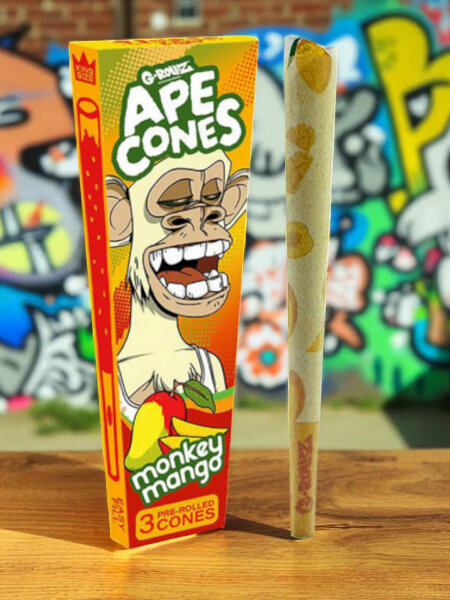 G-ROLLZ Ape Cones - "Monkey Mango" | 3er Pre-Rolled Cone|
