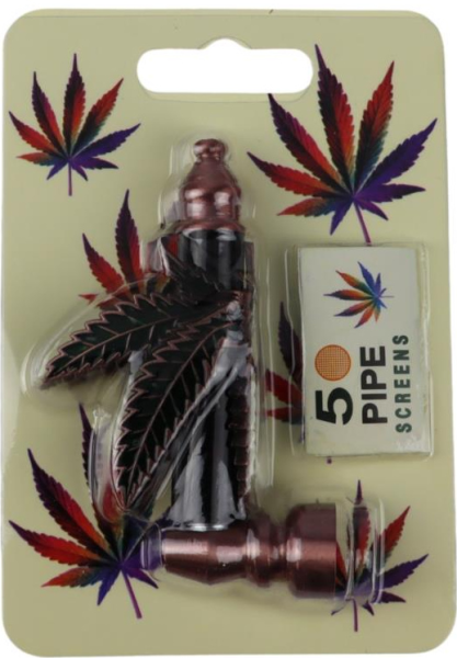 Metallpfeife WEED sort.Metallfarben 85mm