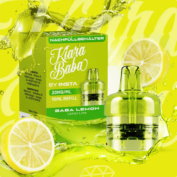 Kiara Baba 10K Refill Container 10ml/20mg Baba Lemon