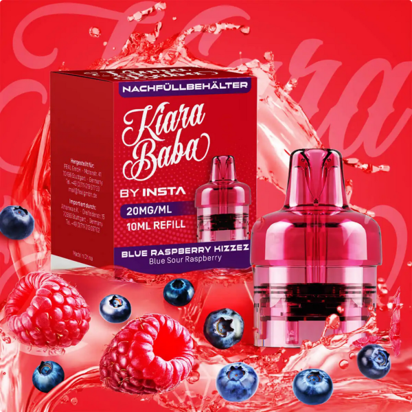 Kiara Baba 10K Refill Container 10ml/20mg Blue Razz Kizz Lemon