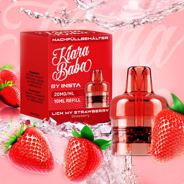 Kiara Baba 10K Refill Container 10ml/20mg Lick My Strawberry