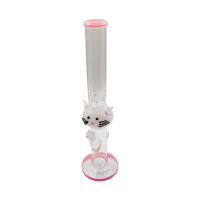 Glasbong Cat mit Eis | H: 37cm Rohr: 40mm Schliff: 18,8mm