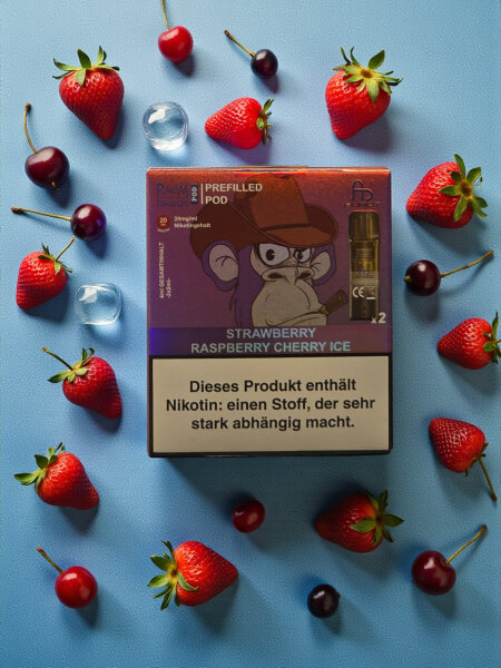 RandM Tornado Pod Strawberry Raspberry Cherry Ice Elfa kompatibel 2ml 2er Pack
