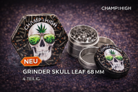 Champ High Grinder Skull Leaf 68mm