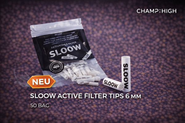 Champ High Sloow Active Filter Tips 6mm 50 Bag
