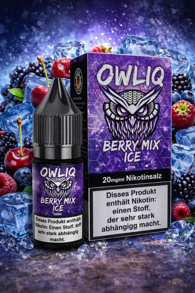 Owliq 10ml Liquid 10/20mg Berry Mix Ice 20mg