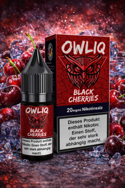 Owliq 10ml Liquid 10/20mg Black Cherries 20mg