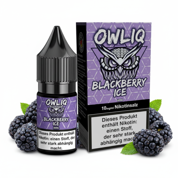 Owliq 10ml Liquid 10/20mg Blackberry Ice 10mg