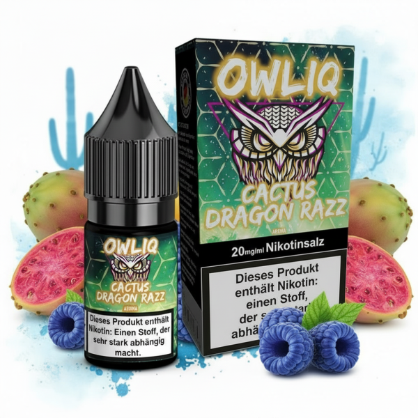 Owliq 10ml Liquid 10/20mg Cactus Dragon Razz 20mg