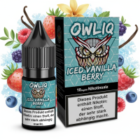 Owliq 10ml Liquid 10/20mg Iced Vanilla Berry 10mg