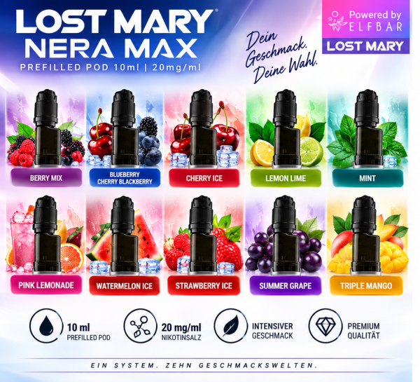 Lost Mary Nera Max Prefilled Pod 10ml/20mg
