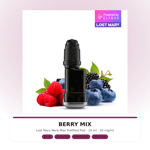 Lost Mary Nera Max Prefilled Pod 10ml/20mg Berry Mix 10ml/20mg