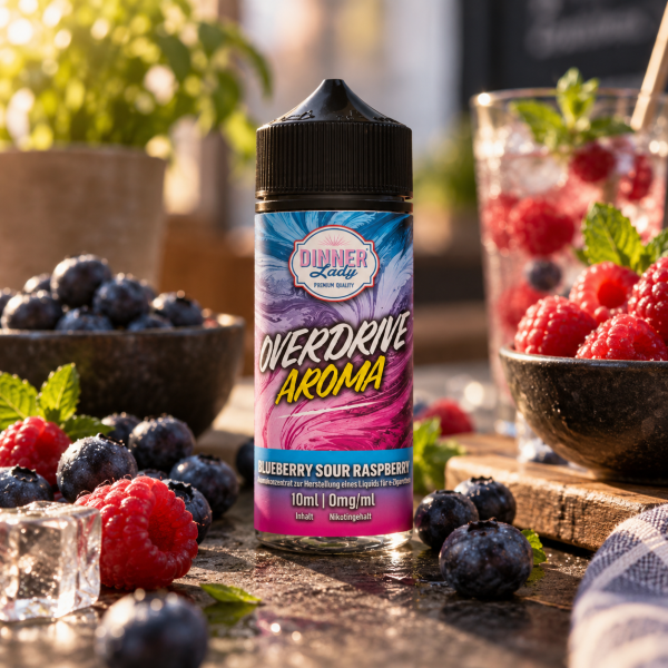 Dinner Lady Overdrive Blueberry Sour Raspberry Aroma 10ml longfill