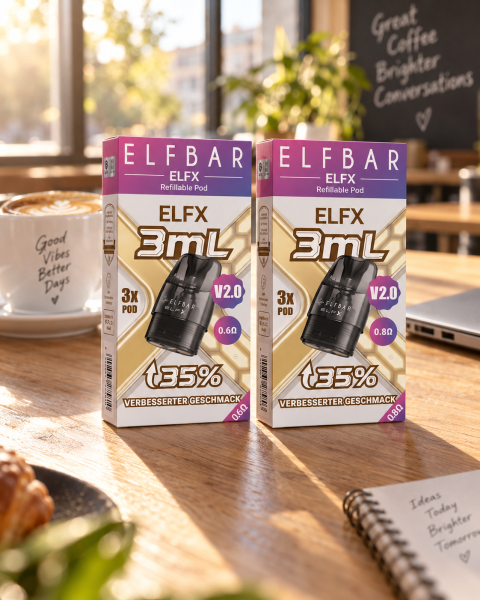 3x Elbar ELFX v2,0 Refillable Pod - 3ml