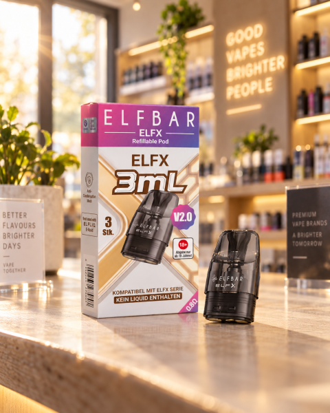 3x Elbar ELFX v2,0 Refillable Pod - 3ml 0,8 Ohm