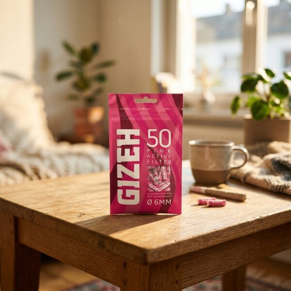 Gizeh Activ Filter Slim 6 mm pink