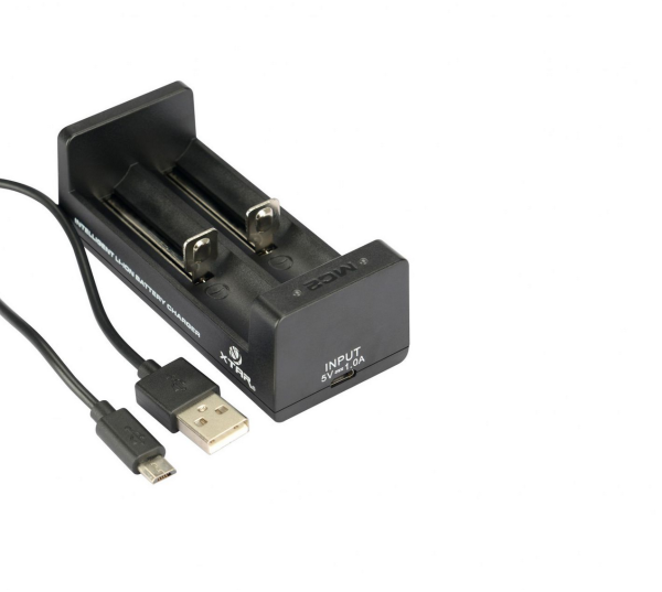 Xtar MC2 - Ladegerät für Li-Ion-Akkus 3,6V/3,7V inkl. USB-Kabel 2-Schacht Akkus